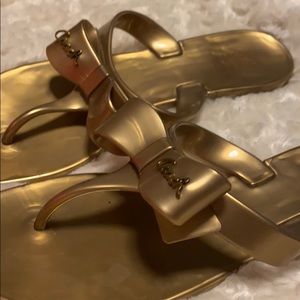 Coach Pretty Metal Jelly Sandals